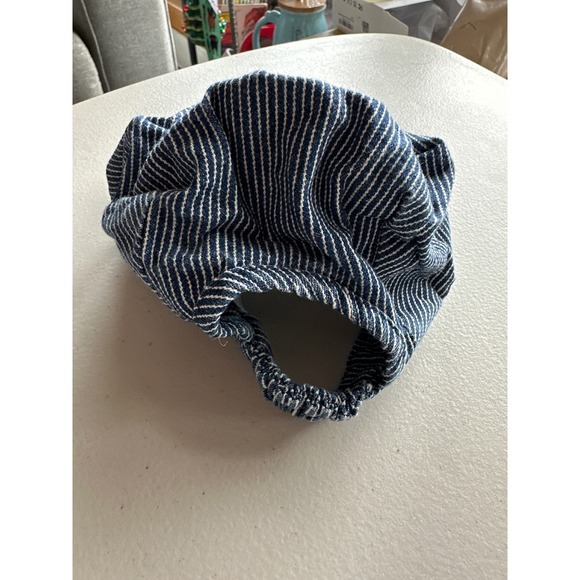 vintage Thomas Friends Blue Hickory Stripe Engineer Conductor Hat Cotton 12M - Picture 2 of 3